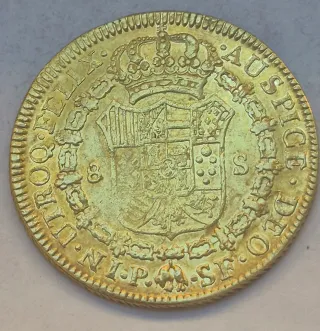 8 Escudos Oro Carlos III 1786 Popayán