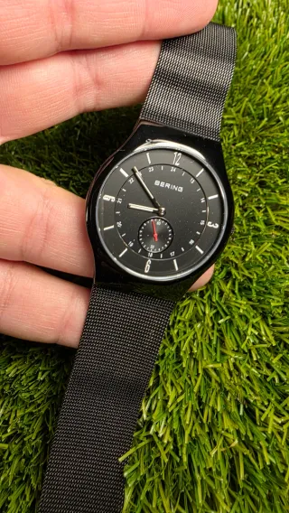 Reloj Bering Negro Malla Acero