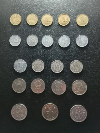 Lote 21 Monedas Pesetas Juan Carlos I