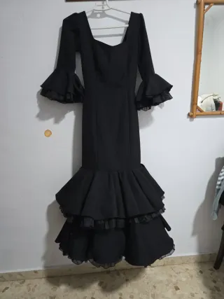 Vestido Flamenco Negro Volantes