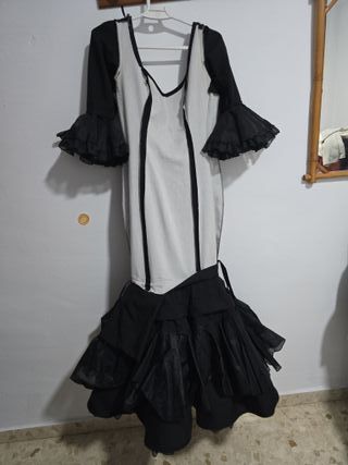 Vestido Flamenco Negro Volantes