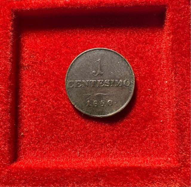 Moneda Italia 1 Céntimo 1850