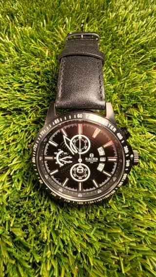 Reloj Racer Cronógrafo Negro y Plateado