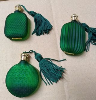 Perfumeros Vintage Cristal (Azul y Verde)