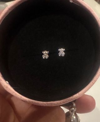 pendientes tous oro blanco de bebé!!