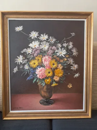 Cuadro Óleo Flores Germán Calvo