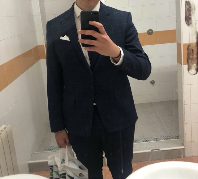 Traje Zara Azul Raya Talla 56/46