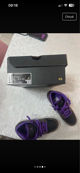 Scarpe Jordan Mid Marroni e Viola