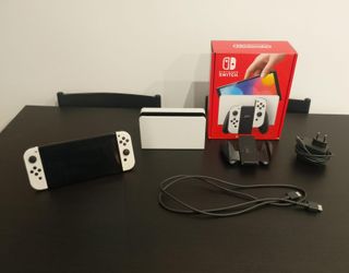 ¡NINTENDO SWITCH OLED BLANCA COMO NUEVA!
