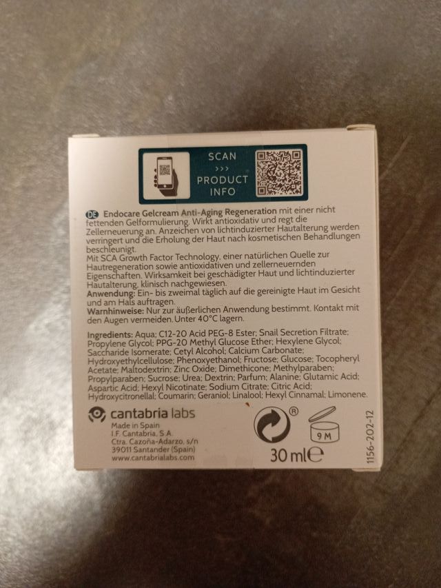 Endocare Gelcream Cantabria Labs