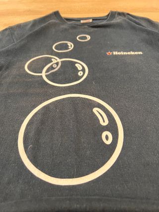 Vintage Heineken Bubble Graphic Tee Navy Blue