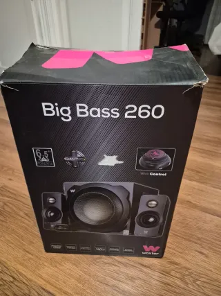 Altavoces y Subwoofer Wortex Big Bass 260 Negro