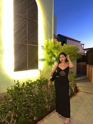 Vestido largo negro elegante