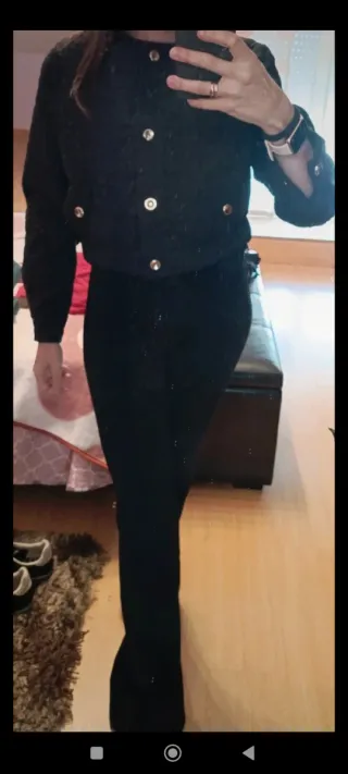 Bomber Negra Zara Talla M