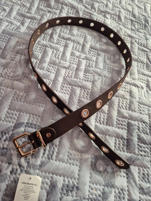 Cinturón CHOU TIAOYA S.L. Marrón y Dorado