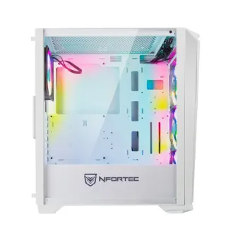 Caja PC Nfortec KRATER Cristal Templado