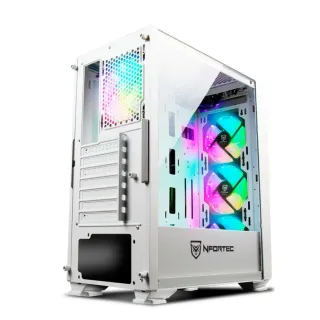 Caja PC Nfortec KRATER Cristal Templado