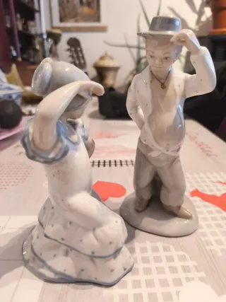 Figuras de porcelana de bailarines lladro