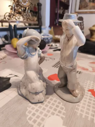 Figuras de porcelana de bailarines lladro