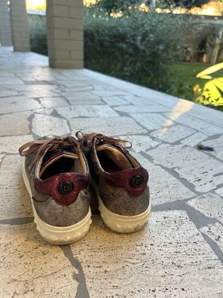 Scarpe Bugatti Pitonate Marrone Viola Tg 38