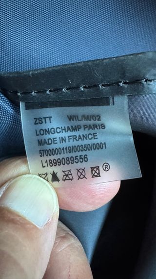 Bolso de lona plegable azul tamaño L