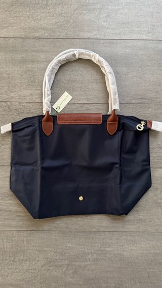 Bolso de lona plegable azul tamaño L