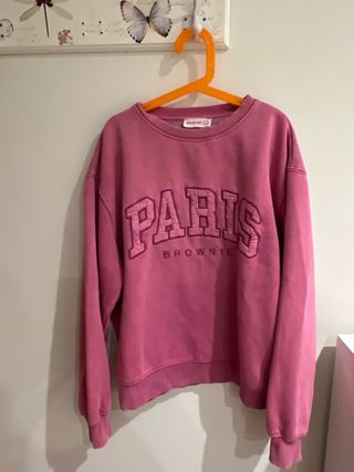 Sudadera Brownie Paris Rosa