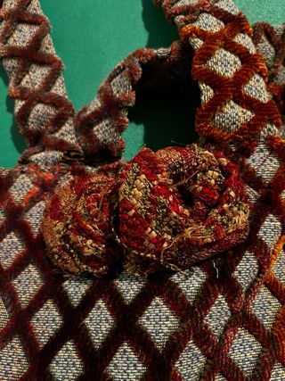 Borsa in tessuto fantasia rombi