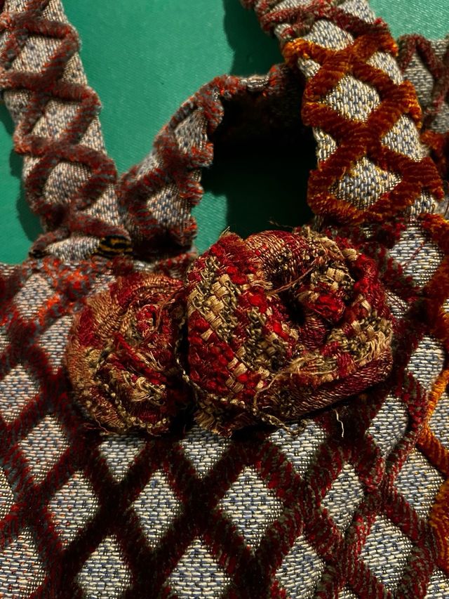 Borsa in tessuto fantasia rombi