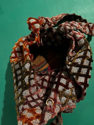 Borsa in tessuto fantasia rombi