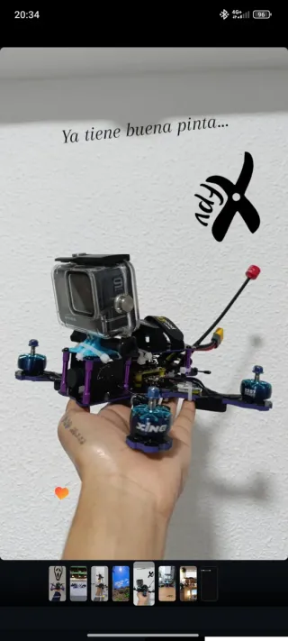 Dron FPV+ Fatshark v5+ emisora Jumper t pro