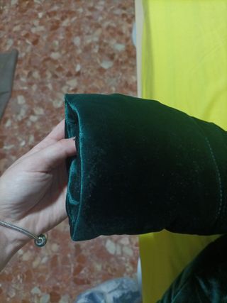 Anorak aterciopelado verde brillante
