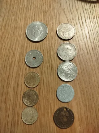 Lote de monedas de Franco