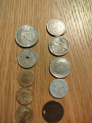 Lote de monedas de Franco