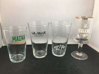 Lote 16 vasos cerveza marcas publicitarias