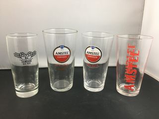 Lote 16 vasos cerveza marcas publicitarias