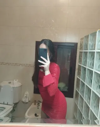 Vestido fiesta lentejuelas rojo