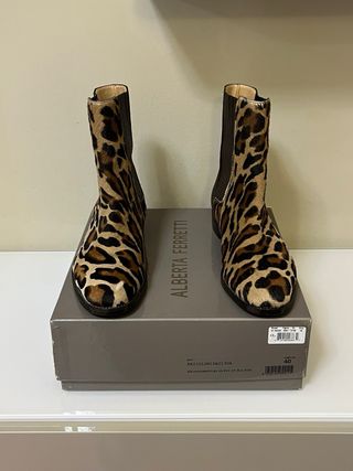 Stivaletti Alberta Ferretti Tg 40 Leopardati