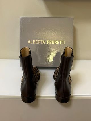 Stivaletti Alberta Ferretti Tg 40 Leopardati
