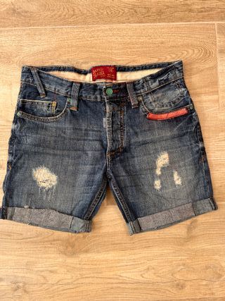 Springfield Dark Label Distressed Denim Shorts 