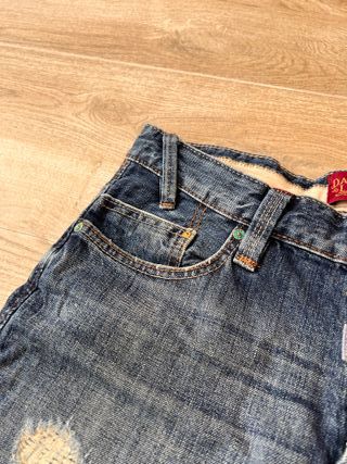 Springfield Dark Label Distressed Denim Shorts 