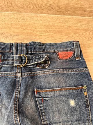 Springfield Dark Label Distressed Denim Shorts 