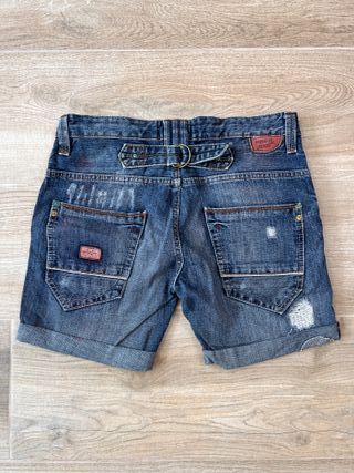 Springfield Dark Label Distressed Denim Shorts 