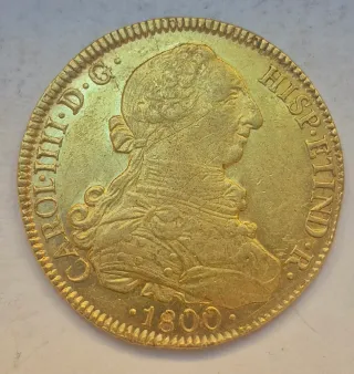 8 Escudos Oro Carlos IV 1800 S