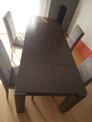 Mesa comedor extensible + 4 sillas
