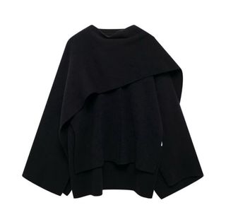 Abrigo capa oversize color negro