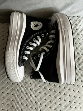Converse plataforma negras
