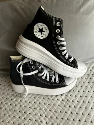 Converse plataforma negras