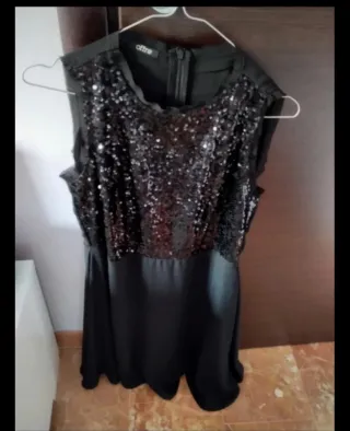 Vestito Oltre nero con paillettes