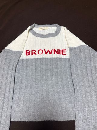 Jersey Brownie gris y blanco